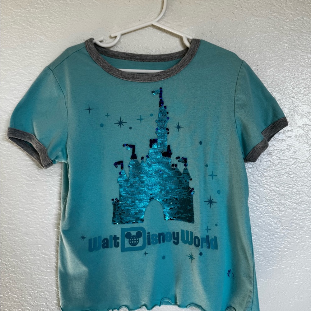 Disney castle sequin shirt M Kids